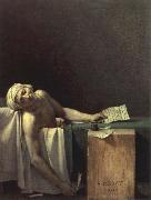 Jacques-Louis  David death of marat oil on canvas